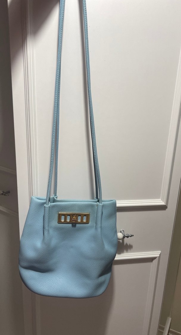 ADL Mavi Deri Kadın Çanta - Görsel 2