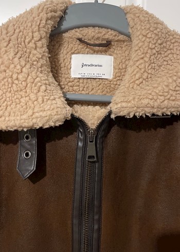 Kahverengi Stradivarius Kürklü Kadın Ceket - Görsel 5