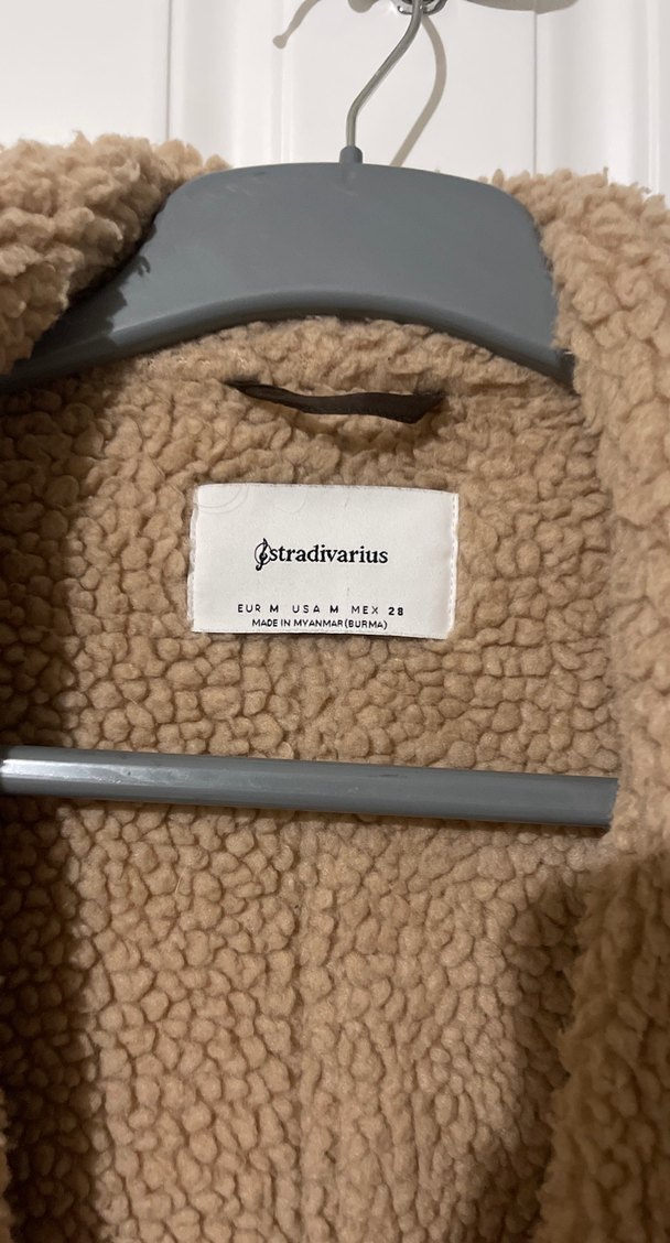 Kahverengi Stradivarius Kürklü Kadın Ceket - Görsel 2