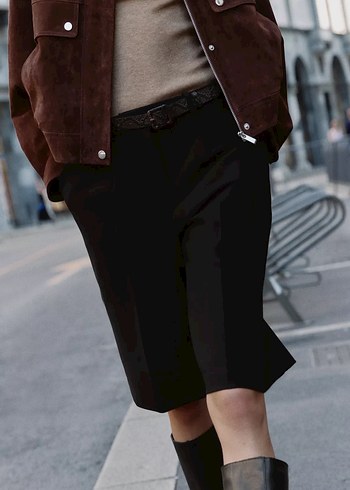 ZARA Orijinal Kemerli Uzun Bermuda - Görsel 3