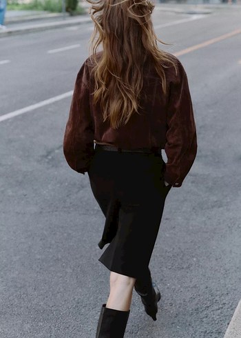 ZARA Orijinal Kemerli Uzun Bermuda - Görsel 2