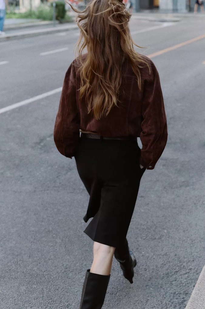 ZARA Orijinal Kemerli Uzun Bermuda - Görsel 2