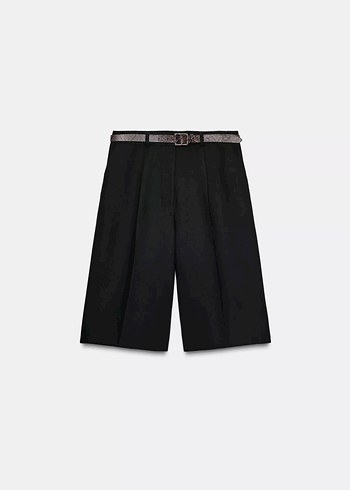 ZARA Orijinal Kemerli Uzun Bermuda - Görsel 4