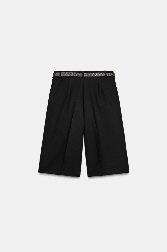 ZARA Orijinal Kemerli Uzun Bermuda - Görsel 5