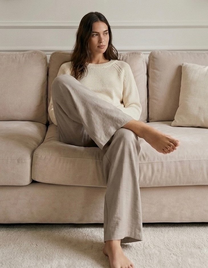 ZARA Orijinal Dökümlü Pantolon - Görsel 4