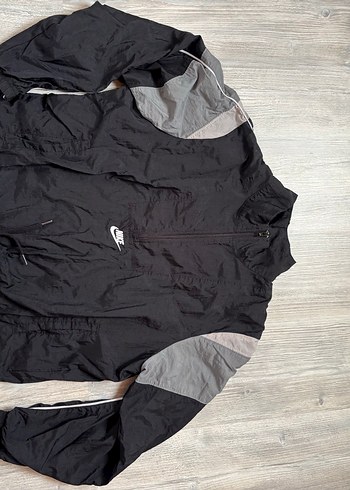 Nike Siyah Gri Fermuarlı Yağmurluk - Görsel 2