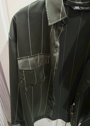 Zara saten gömlek - Görsel 3