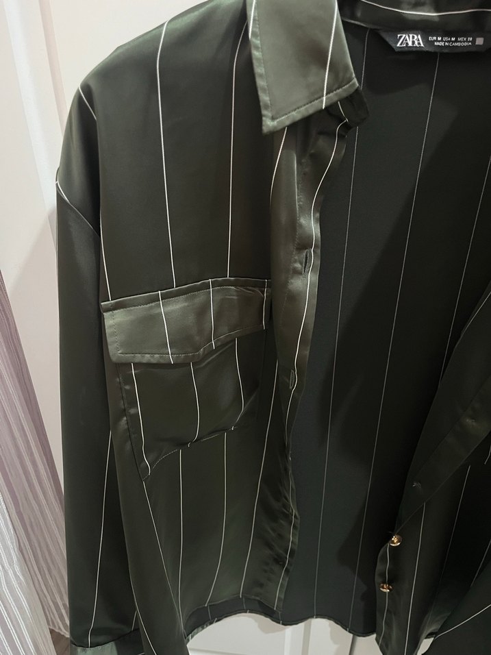 Zara saten gömlek - Görsel 3