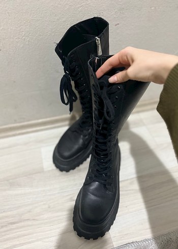 Bağcıklı deri çizme - Görsel 2