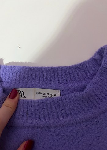 Lila oversize kazak - Görsel 2