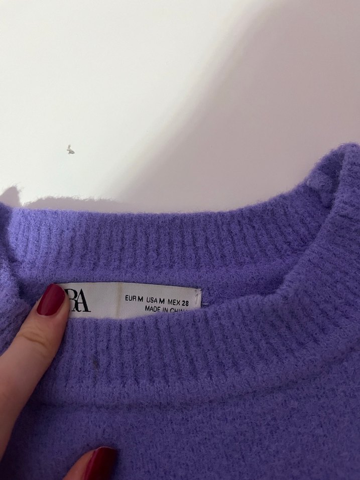 Lila oversize kazak - Görsel 2