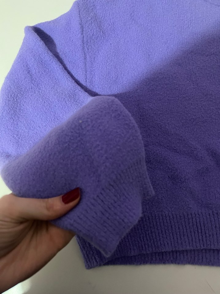 Lila oversize kazak - Görsel 3