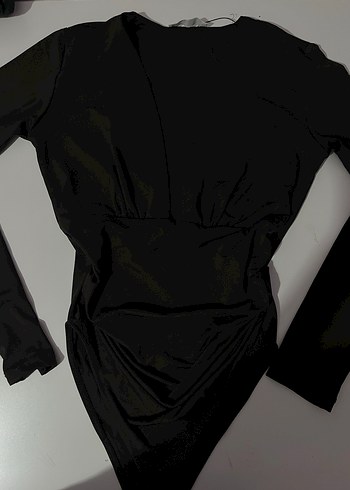 Drapeli uzun kollu body - Görsel 3