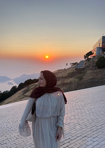 diğer Beden Pamuklu Beyaz Uzun Salaş Elbise