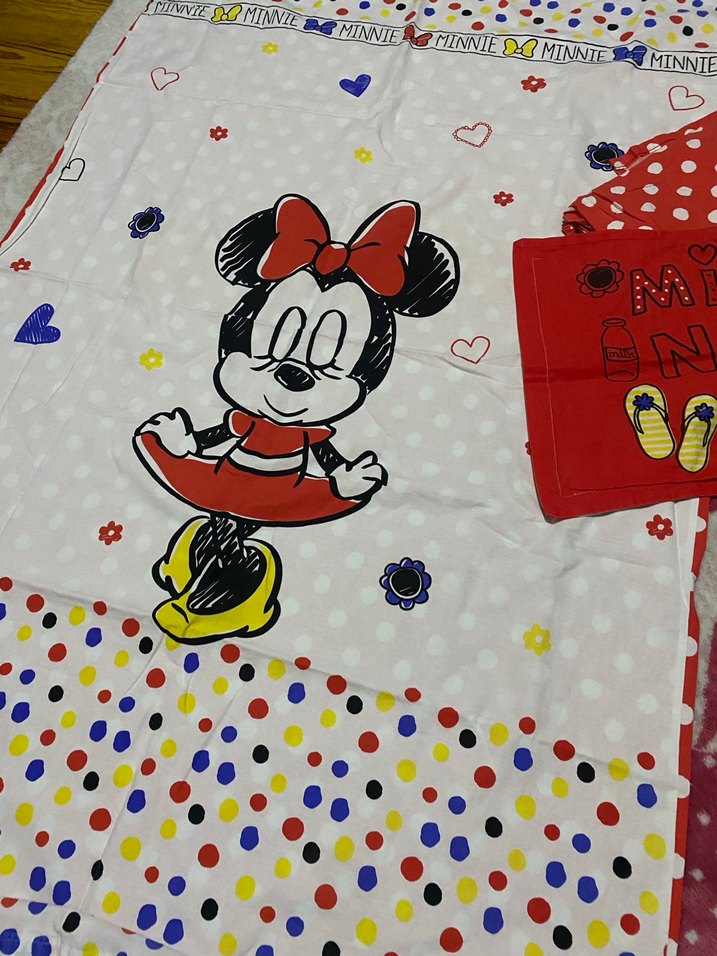 Renkli Baskılı Minnie Mouse Bebek Nevresim Takımı - Görsel 3