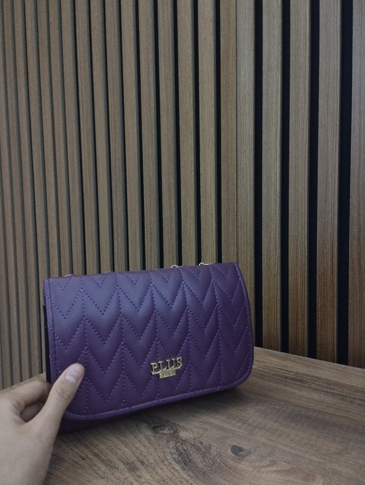 Mor Zincir Detaylı Kadın Çanta - Görsel 2