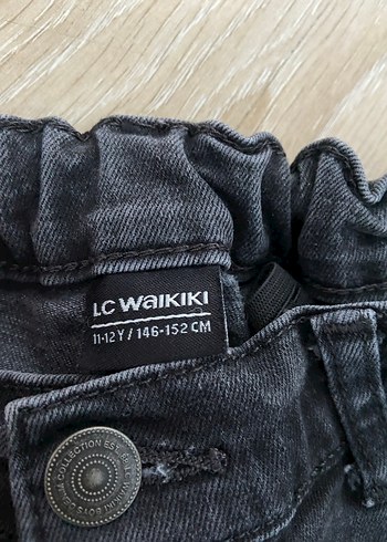 Gri Bol Kesim Denim Erkek Çocuk Şort - Görsel 2