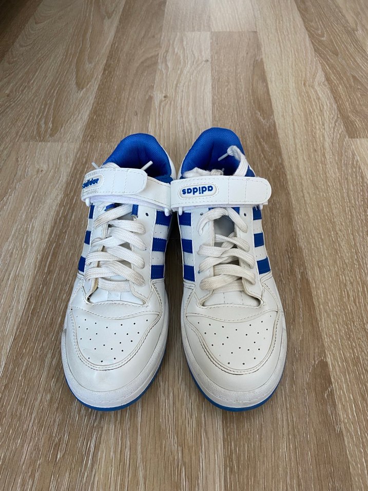 Adidas Beyaz Mavi Platform Topuk Spor Ayakkabı - Görsel 2