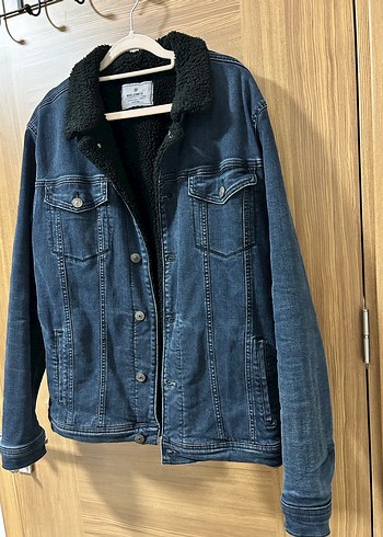 Erkek içi polarlı kot ceket - Görsel 2