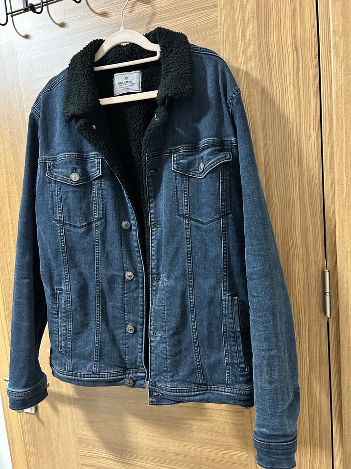 Erkek içi polarlı kot ceket - Görsel 2