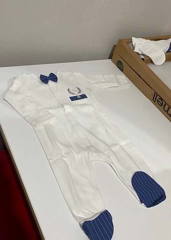 Baskılı Erkek Bebek Hastane Çıkışı Seti - Görsel 4