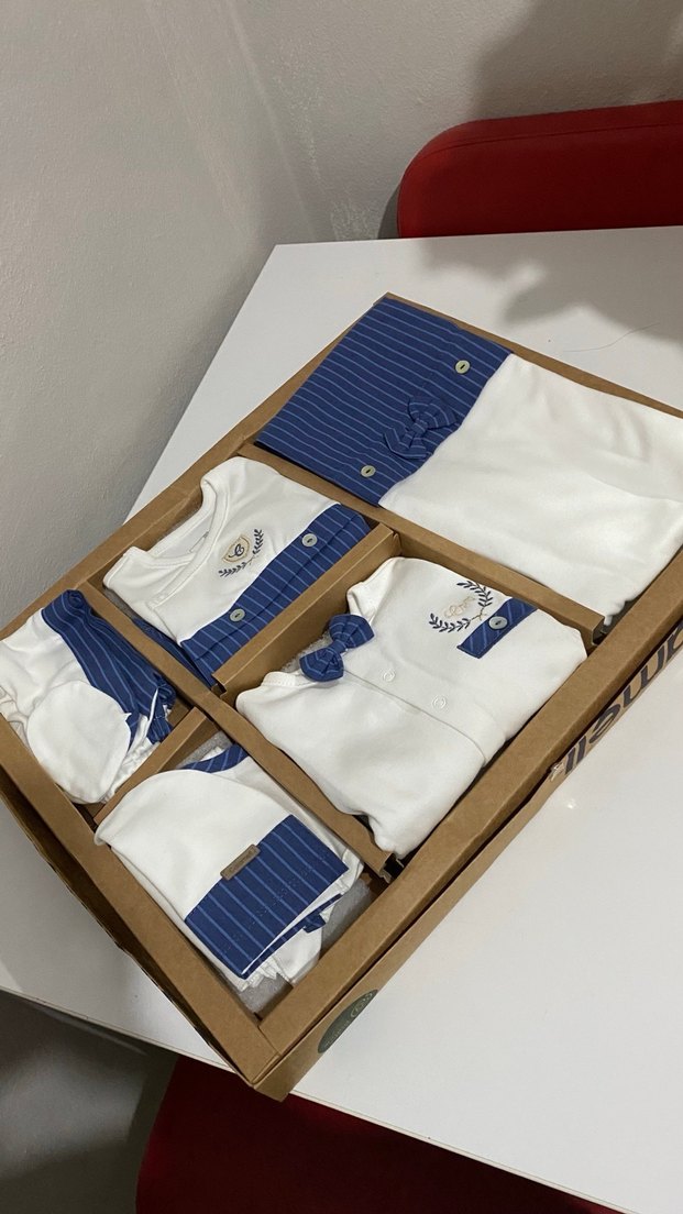 Baskılı Erkek Bebek Hastane Çıkışı Seti - Görsel 2