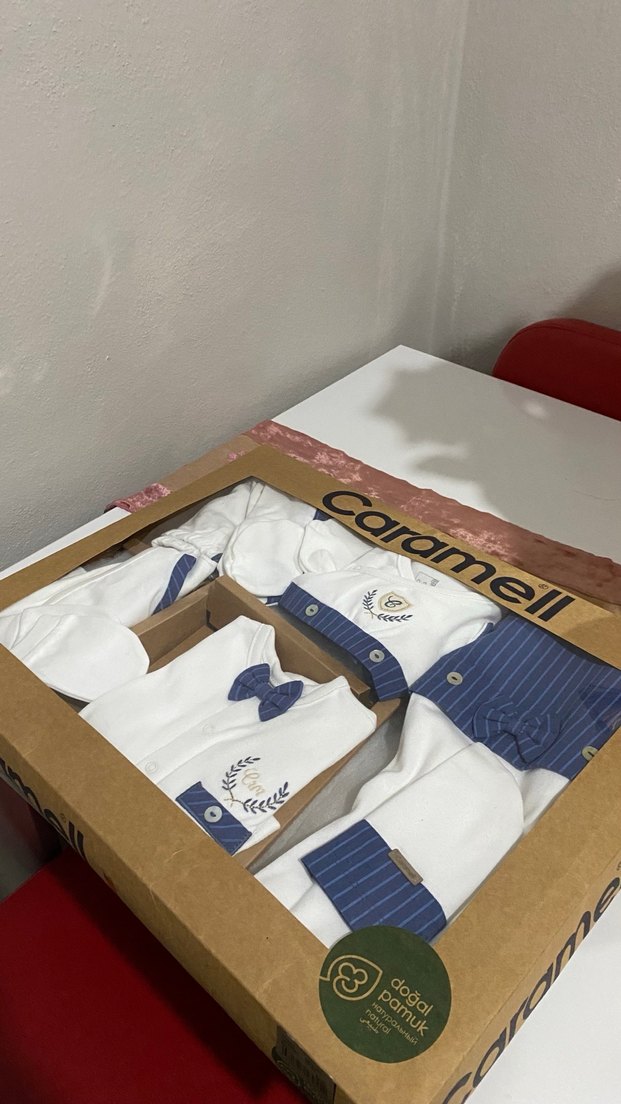 Baskılı Erkek Bebek Hastane Çıkışı Seti - Görsel 3