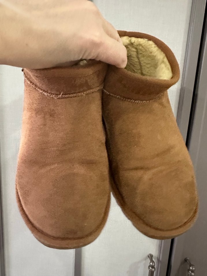 Kahverengi Süet Kadın Botu, Kürklü - Görsel 2