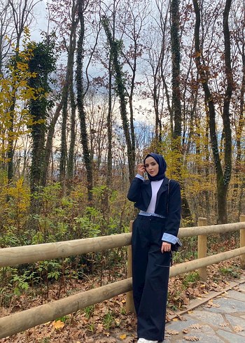 Siyah Denim Kadın Takım Elbise