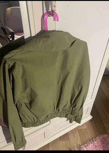 Yeşil Parlak Düğmeli Kadın Ceket - Görsel 2