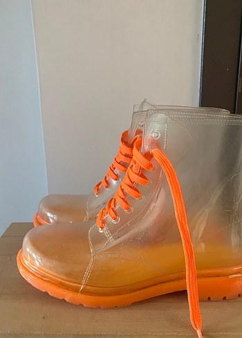 Turuncu Şeffaf  Kadın Bot 39 no - Görsel 3
