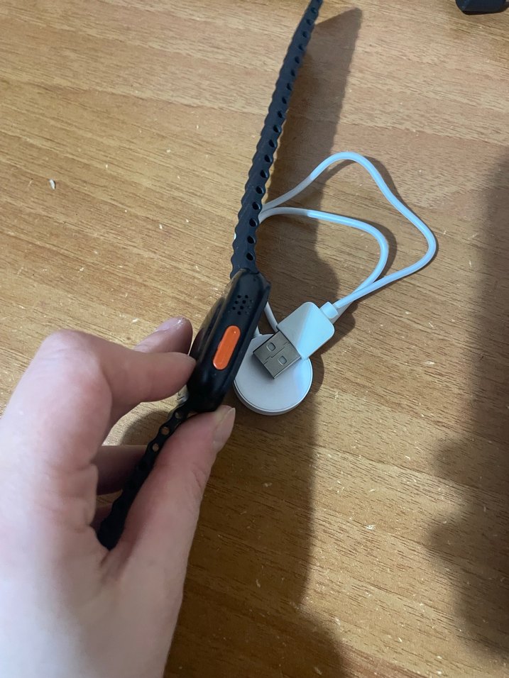 Siyah Akıllı Saat ve Şarj Kablosu - Görsel 4