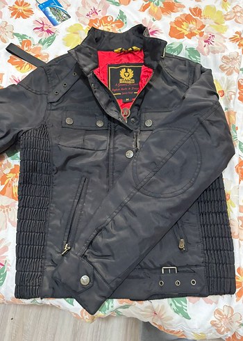 Düğmeli Siyah Biker Ceket