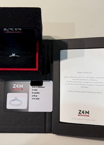 Zen Diamond Zen 0,24 karat ışık yolu tektaş pırlanta yüzük