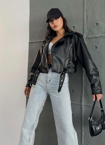 m Beden Zara model biker mont