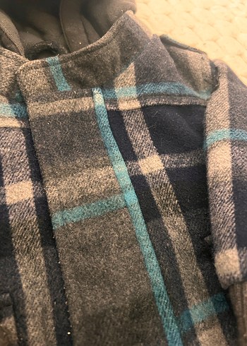 Kapüşonlu Erkek Çocuk Gri Kaban kalın - Görsel 5