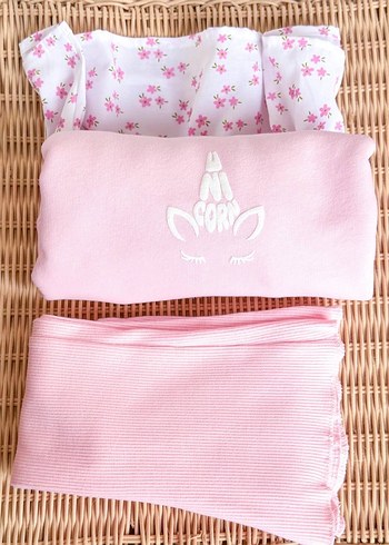 Pembe Nakışlı Kız Çocuk Sweatpant Takım - Görsel 4