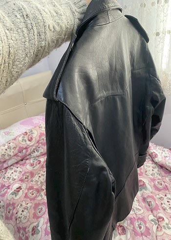 Siyah Deri Biker Ceket - Görsel 3