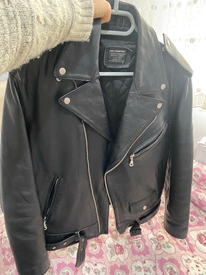 Siyah Deri Biker Ceket - Görsel 4