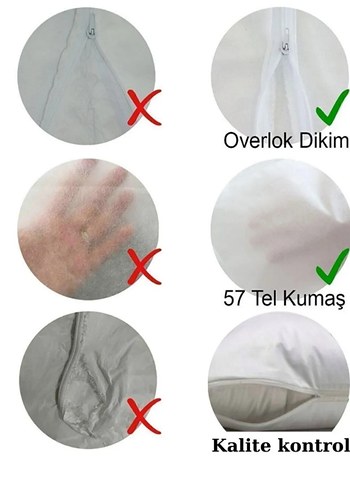 Beden Beyaz Düz Yastık Kılıfı 10lu Yastık Şiltesi