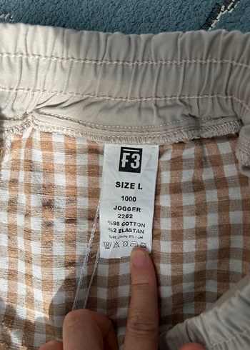 l Beden F3 Denim Jogger Erkek Pantolon