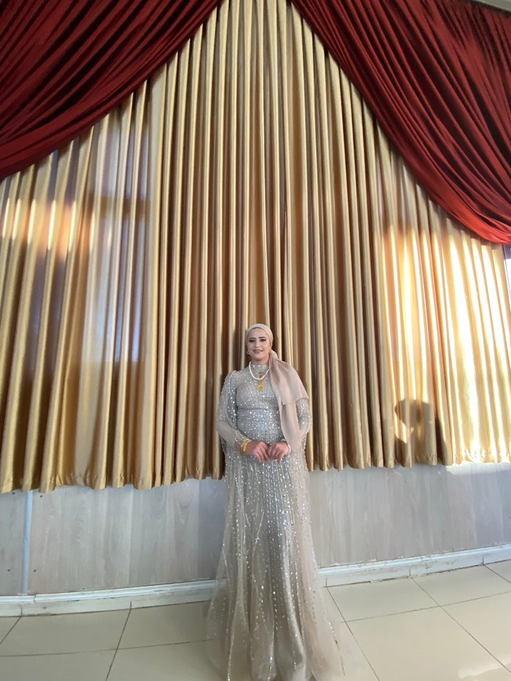 Bej Uzun Kollu Bohem Düğün Elbisesi - Görsel 4