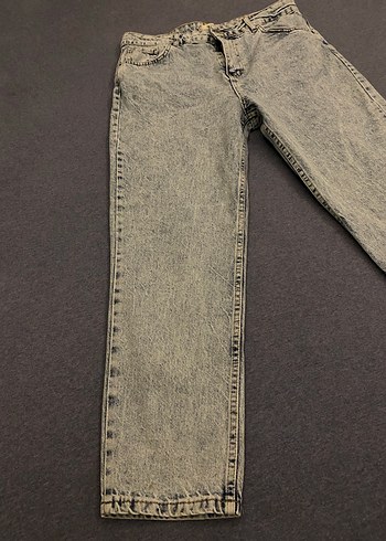 Düğmeli Gri Salaş Kadın Kot Pantolon - Görsel 6