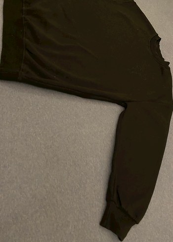 Siyah Oversize Kadın Sweatshirt - Görsel 3