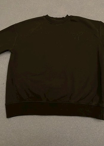 Siyah Oversize Kadın Sweatshirt - Görsel 5