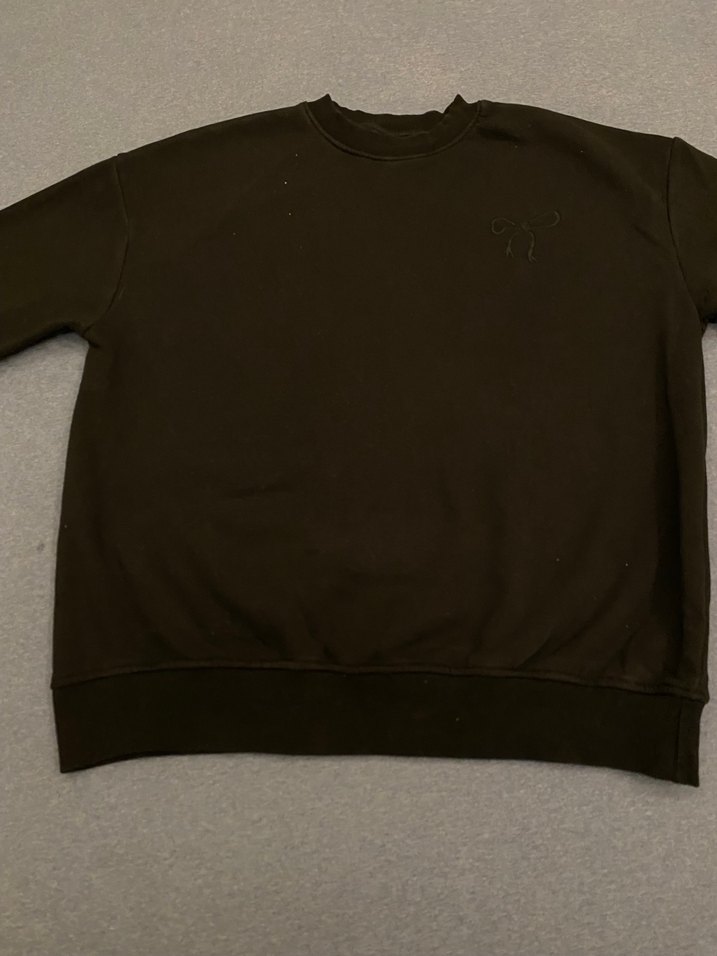 Siyah Oversize Kadın Sweatshirt - Görsel 5