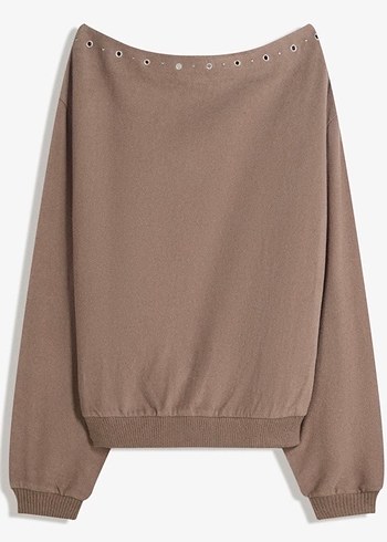 s Beden camel Renk BERSHKA kazak