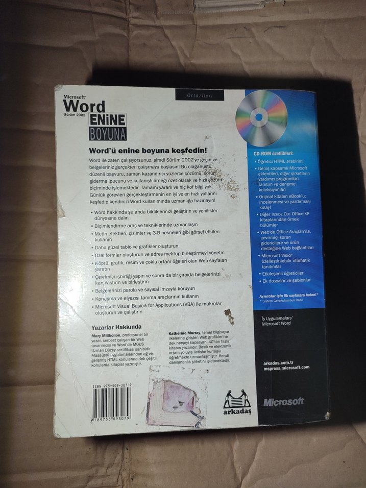 Microsoft Word Sürüm 2002 Boyuna kitap - Görsel 2