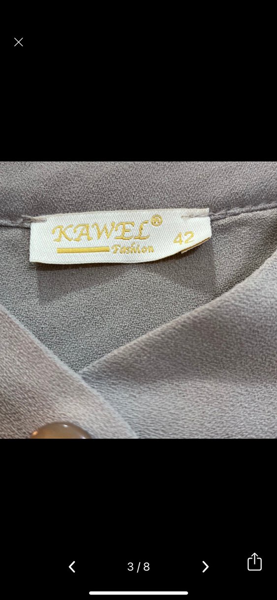 Bej Kadın Uzun Keten tesettür ferace - Görsel 3