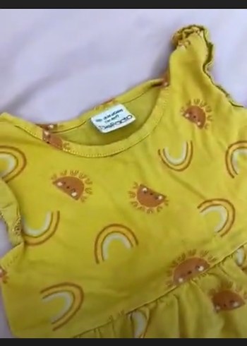 Kız Çocuk Pastel Renkli Fırfırlı Pamuklu Elbise - Görsel 7